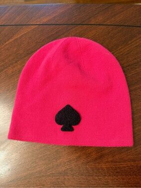 Kate Spade Magenta and Black Beanie  New, without tags.